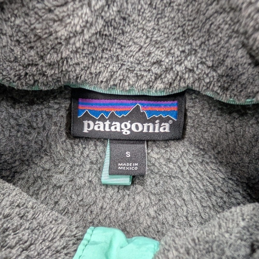Patagonia Jacket Womens S Gray Mint Re Tool Snap T Fleece Pullover Polartec Cozy - Picture 5 of 8